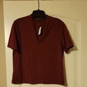 NWT Banana Republic Deep Burgindy Red Top Size Large